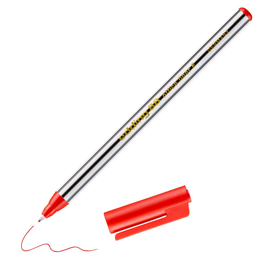 edding 88 Office Liner Fineliner 0.6 mm Rot
