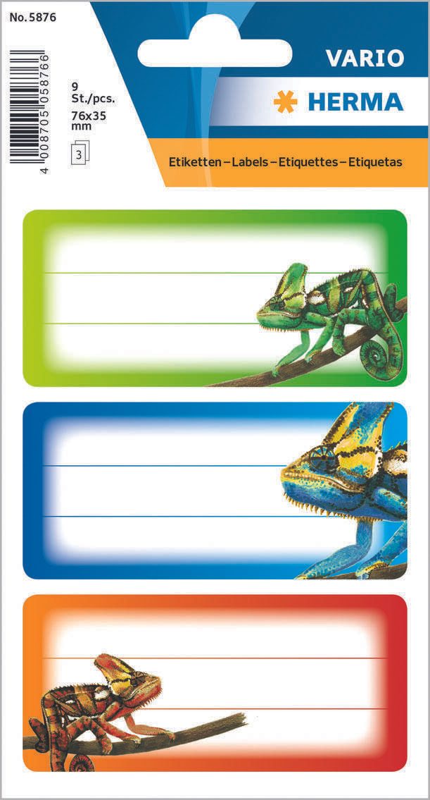 HERMA Schuletiketten Gecko
