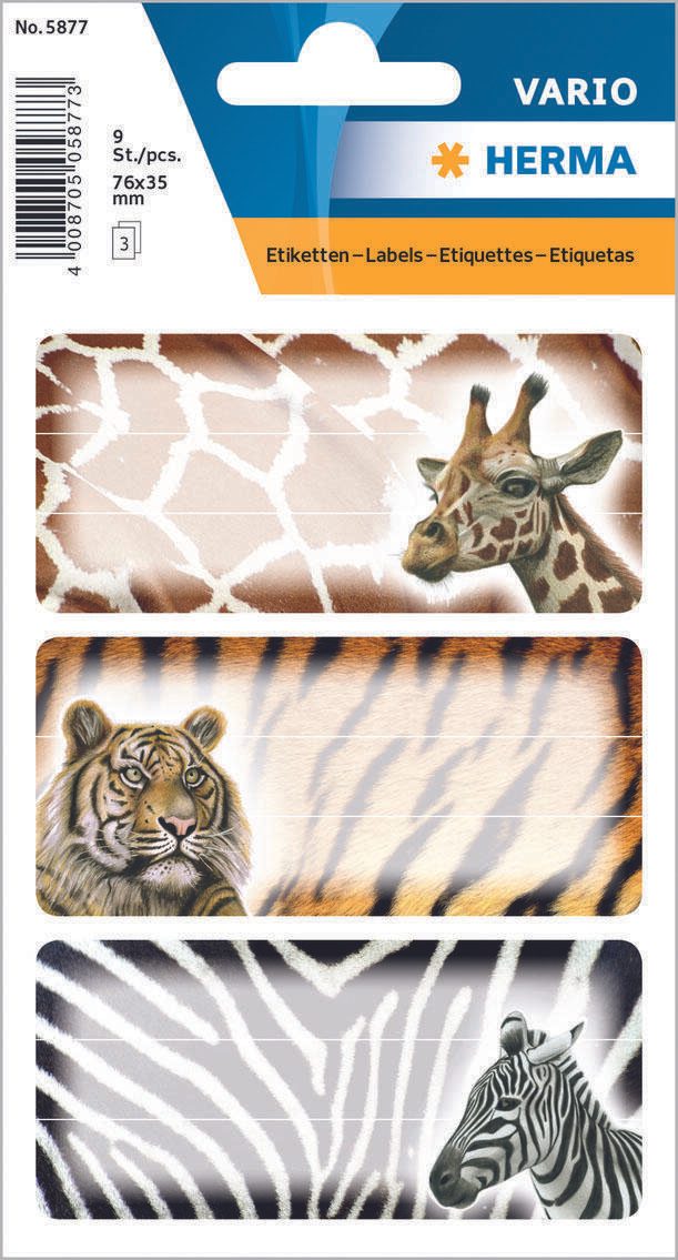 HERMA Schuletiketten Afrikanische Tiere