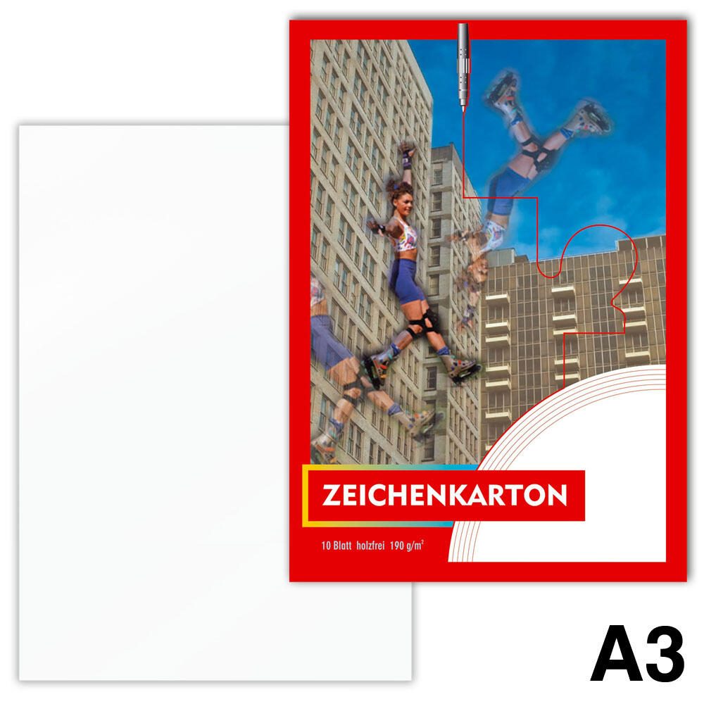 Zeichenkarton DIN A3 10 Blatt