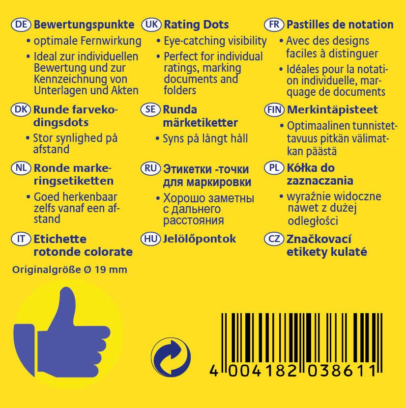 AVERY Zweckform Bewertungspunkte Daumen