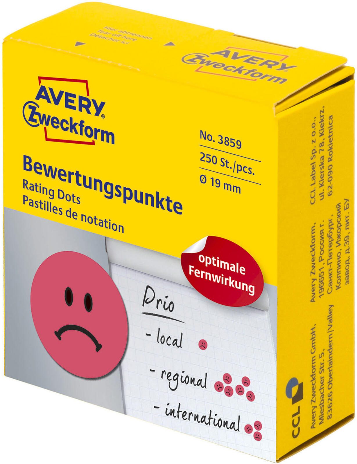 AVERY Zweckform Bewertungspunkte Gesicht
