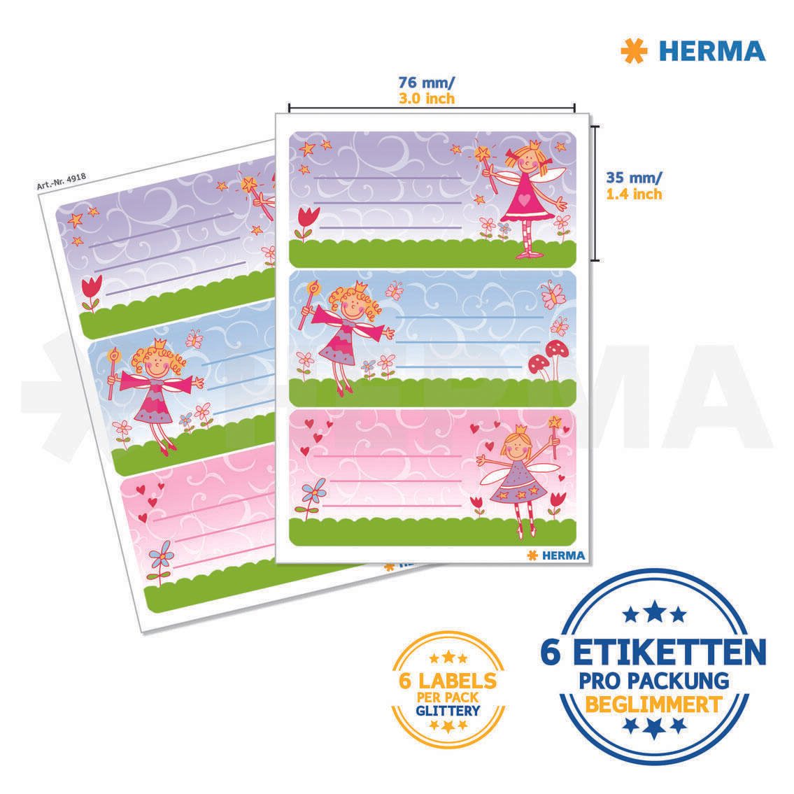 HERMA Schuletiketten Prinzessin
