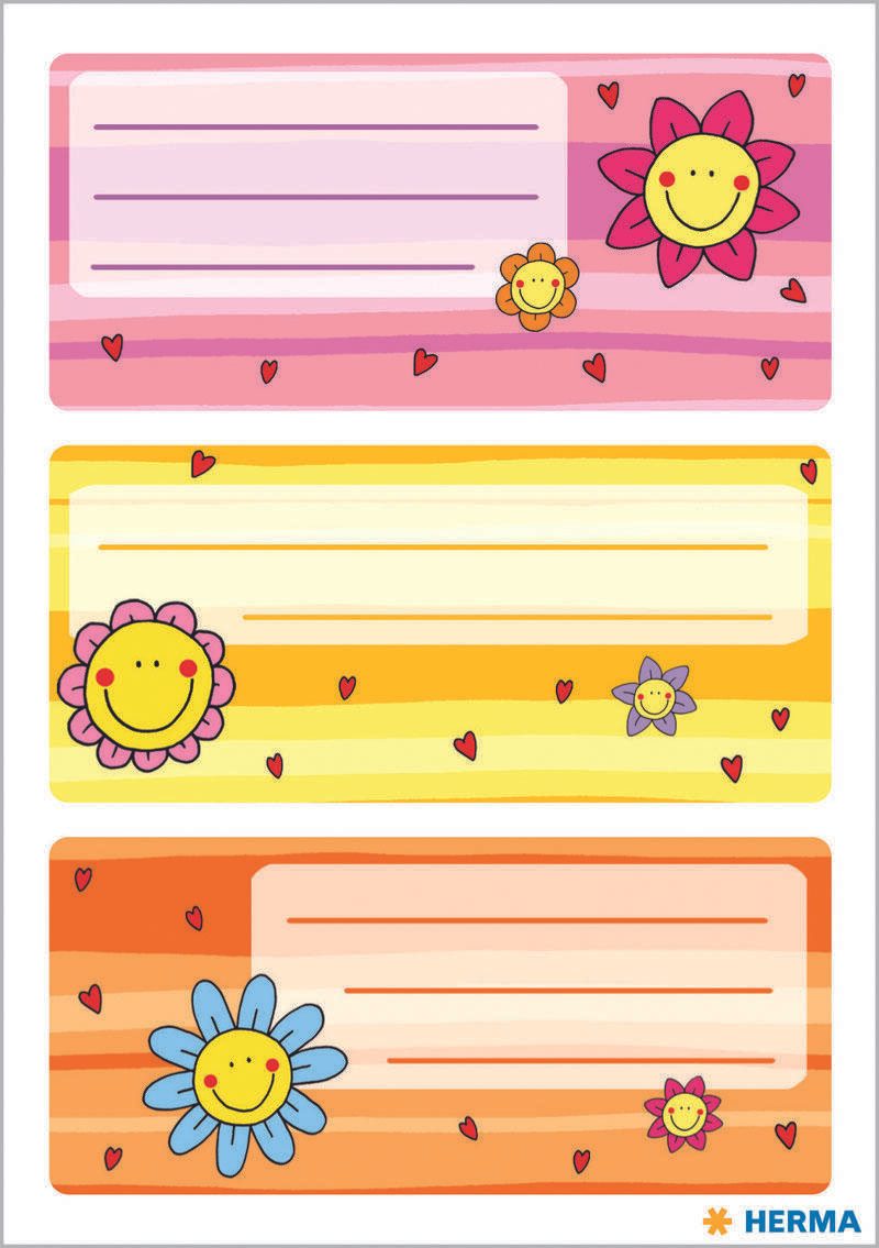 HERMA Schuletiketten Blume
