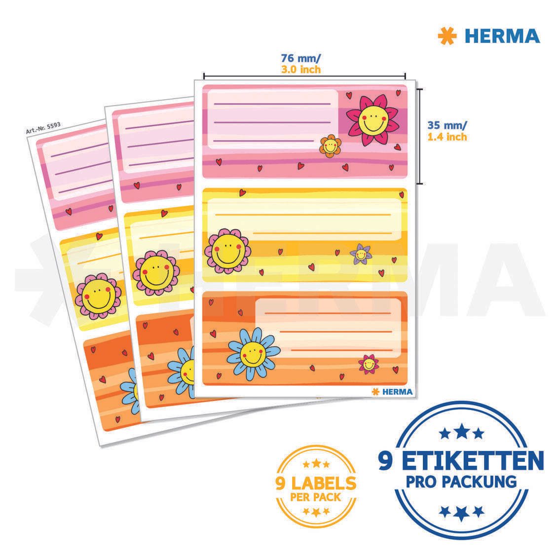 HERMA Schuletiketten Blume