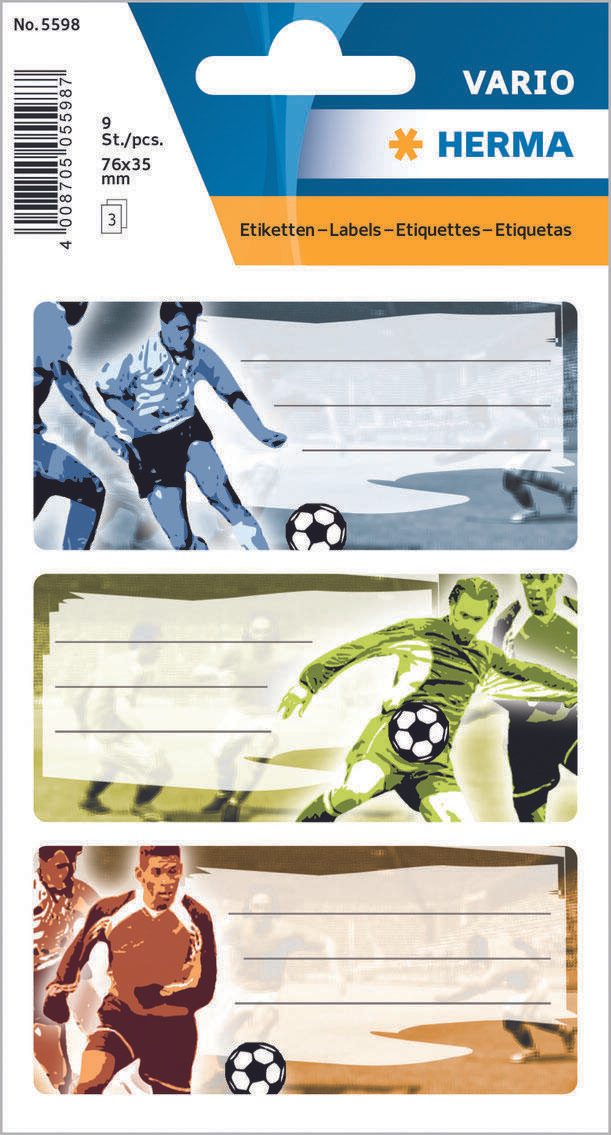 HERMA Schuletiketten Fussball