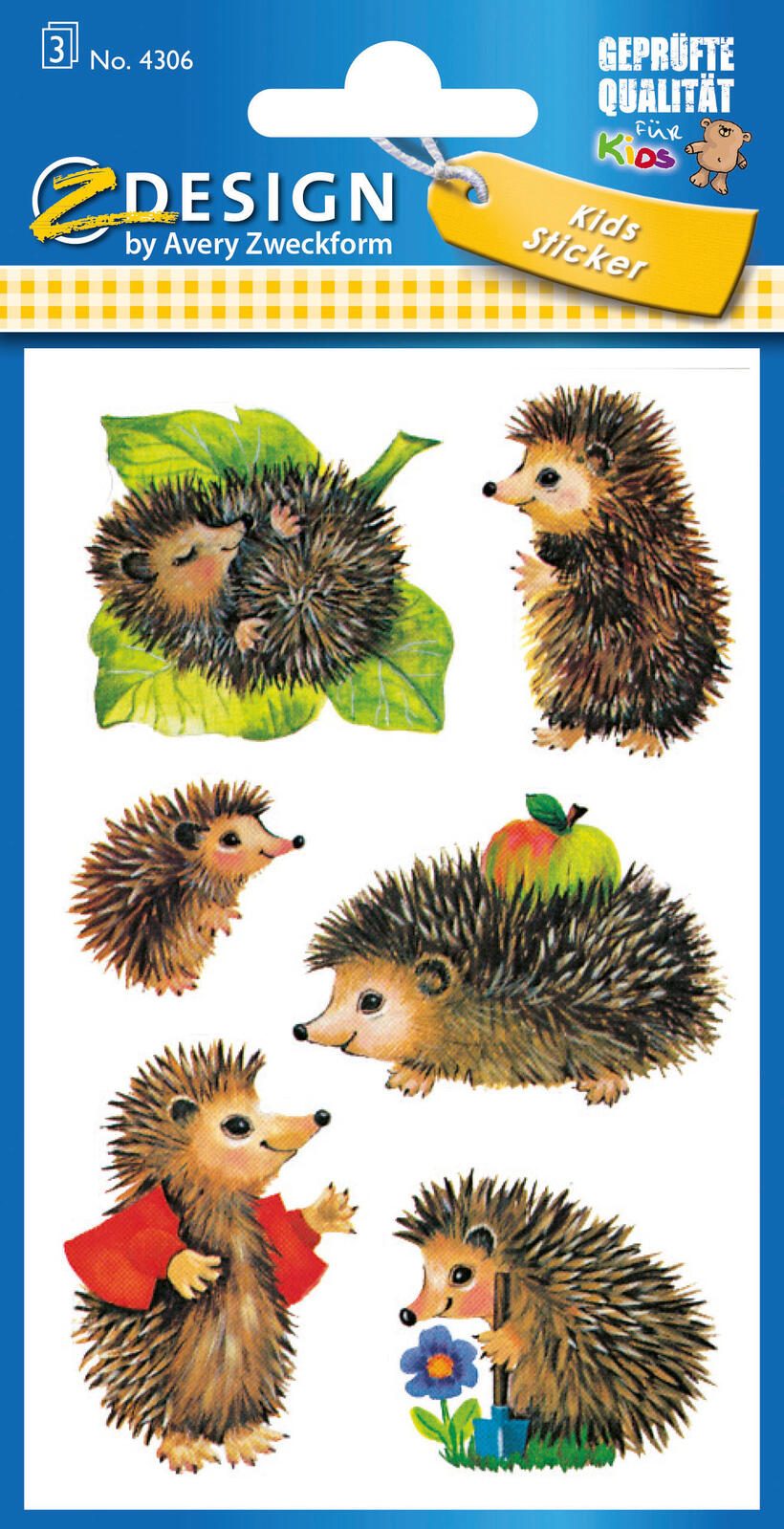 AVERY Zweckform Aufkleber Igel