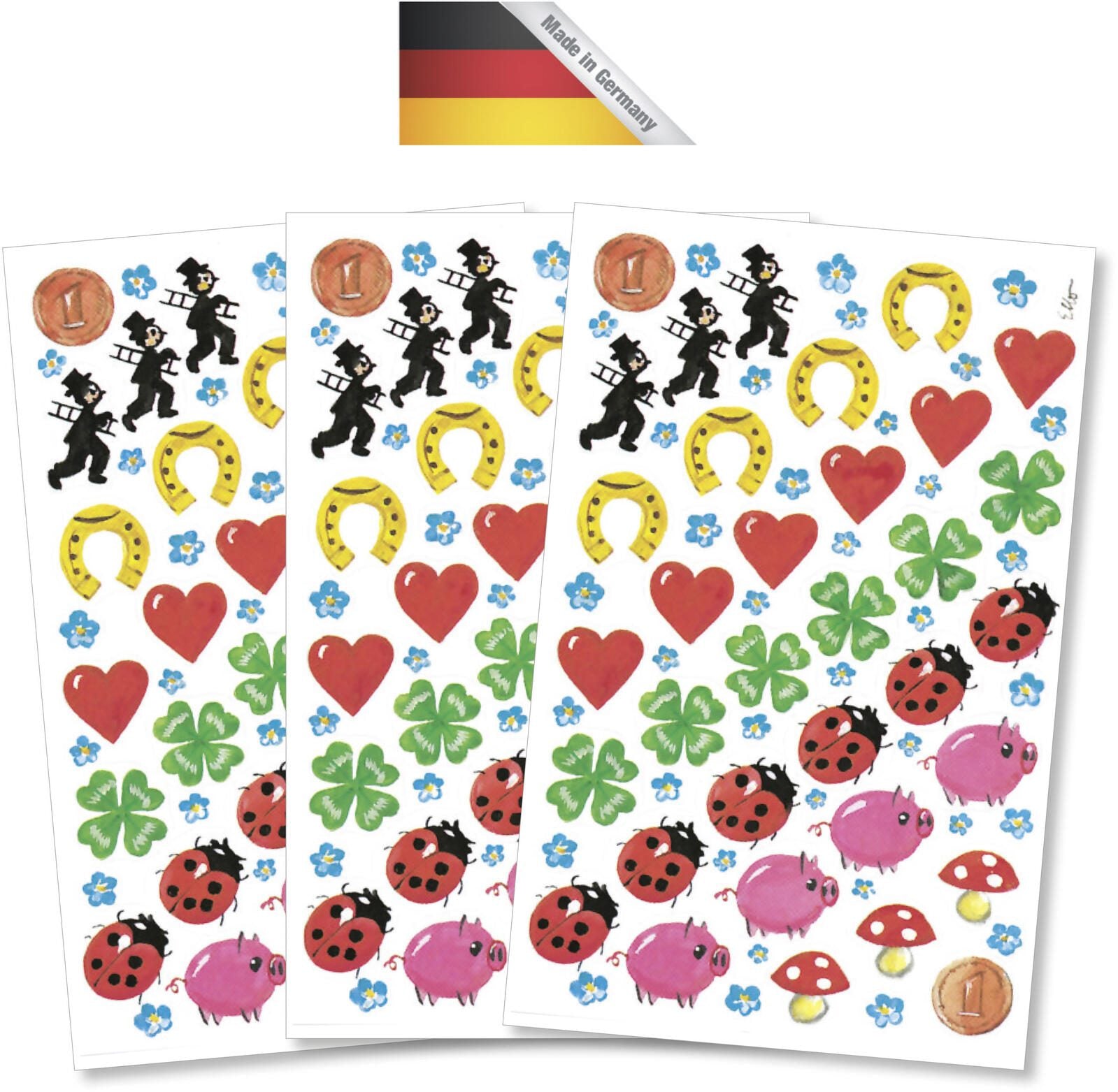 AVERY Zweckform Aufkleber Glücksbringer