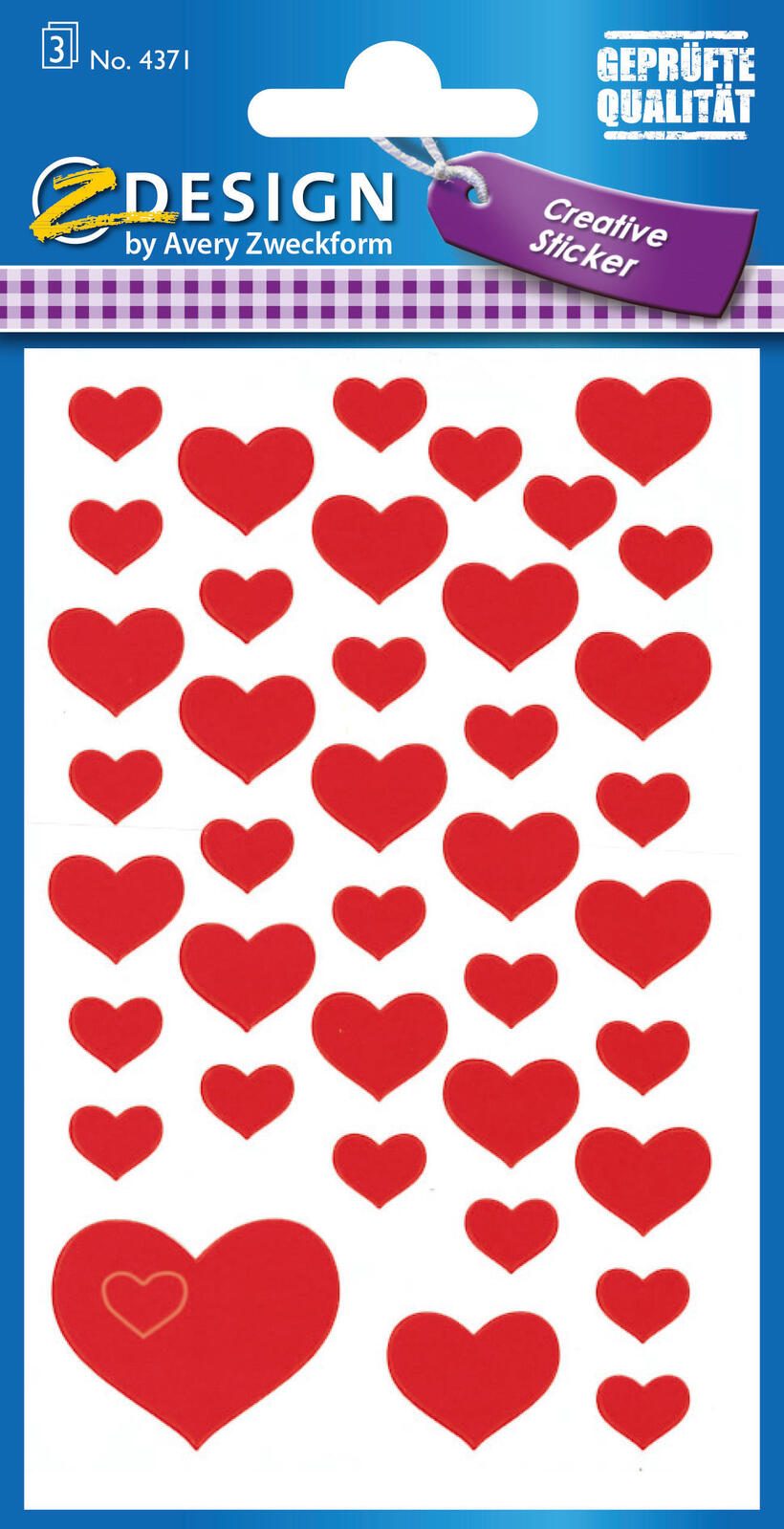 AVERY Zweckform Aufkleber Herzen