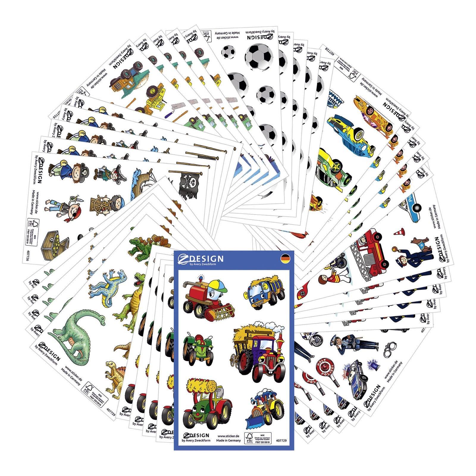 AVERY Zweckform Aufkleber-Set für Jungen