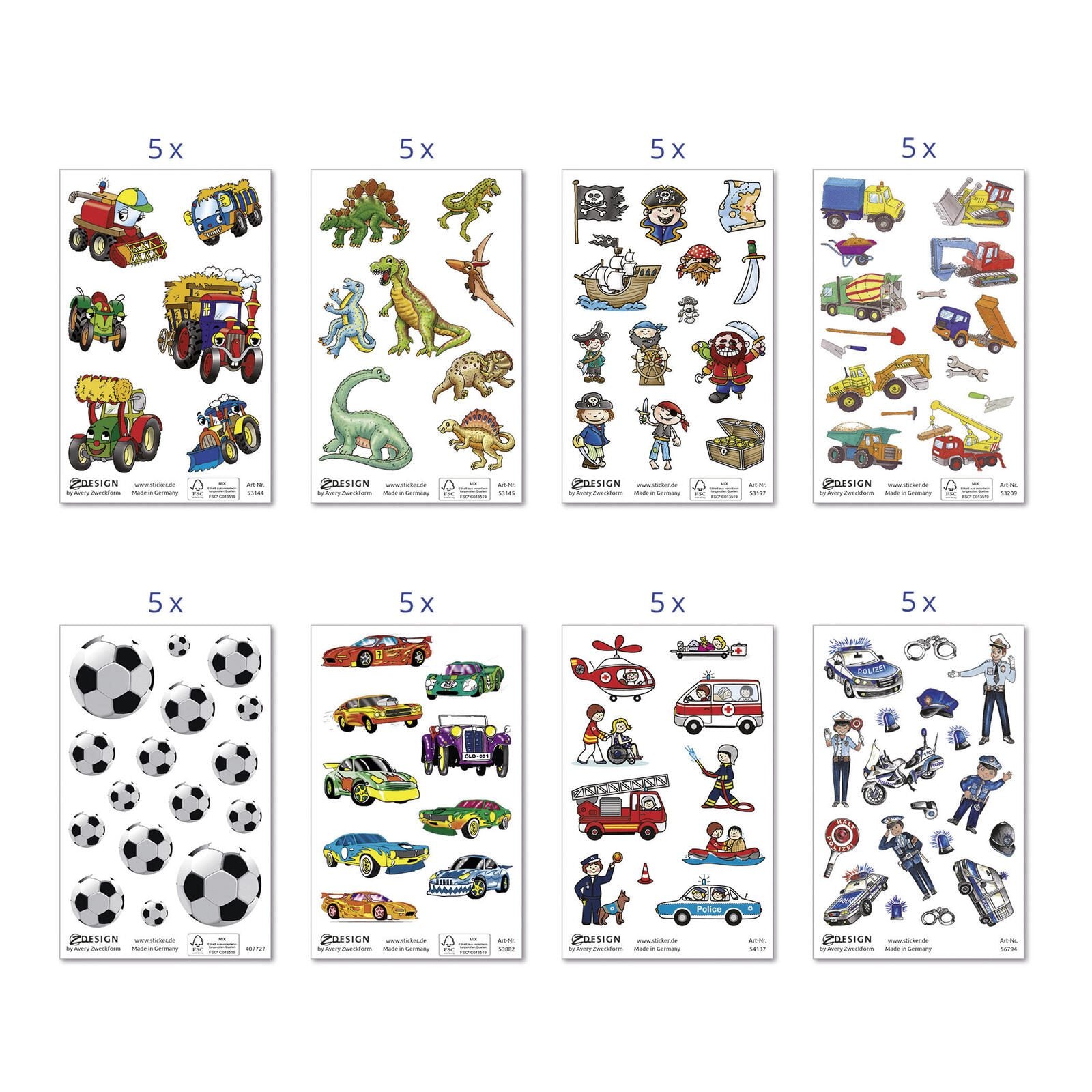 AVERY Zweckform Aufkleber-Set für Jungen