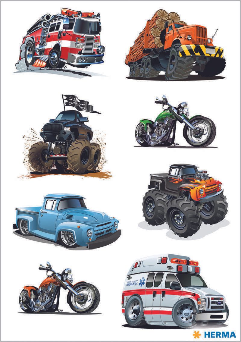 HERMA Aufkleber American Cars