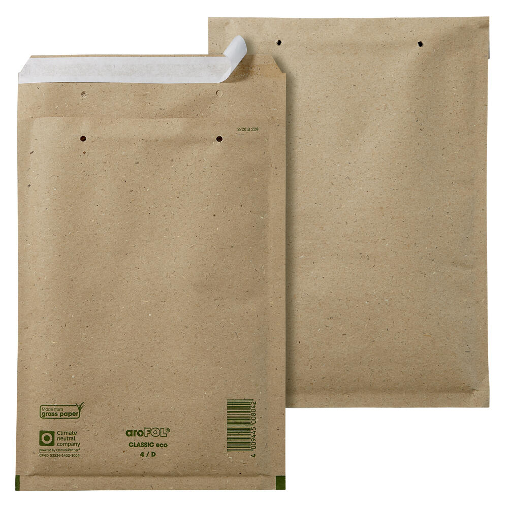 aroFOL® CLASSIC eco 4/D Luftpolstertaschen für DIN B5 braun