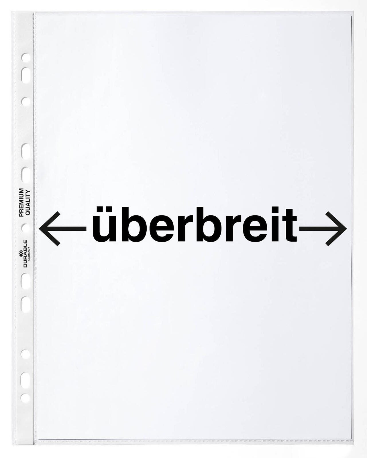 DURABLE Prospekthüllen DIN A4 überbreit 0.08 mm glasklar