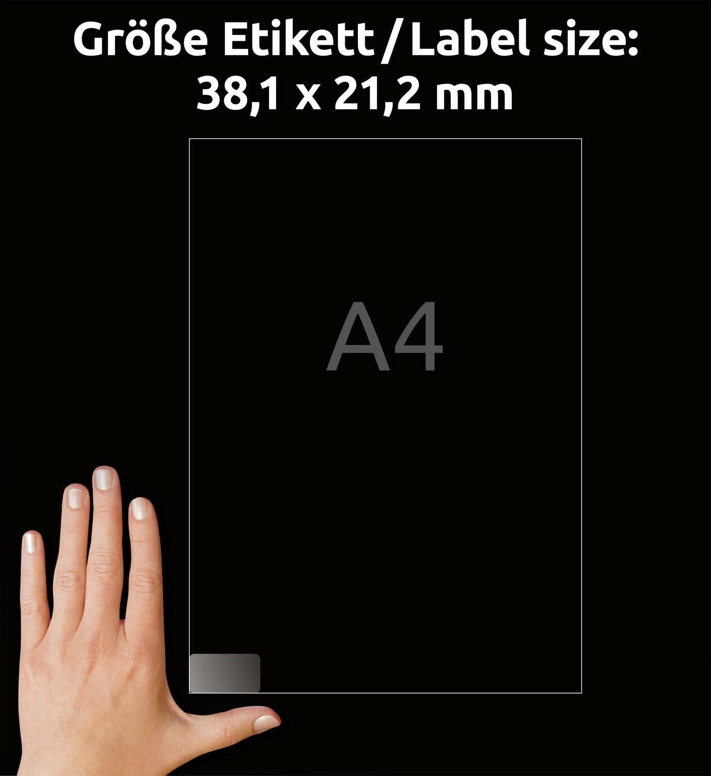 AVERY Zweckform Etiketten L7551-25 weiß 38,1 x 21,2 mm