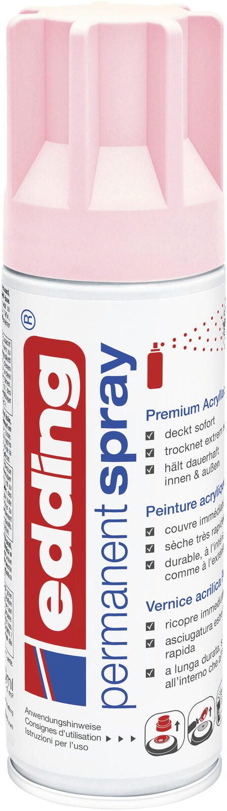 edding Acrylspray Sprühfarbe pastellrosa matt