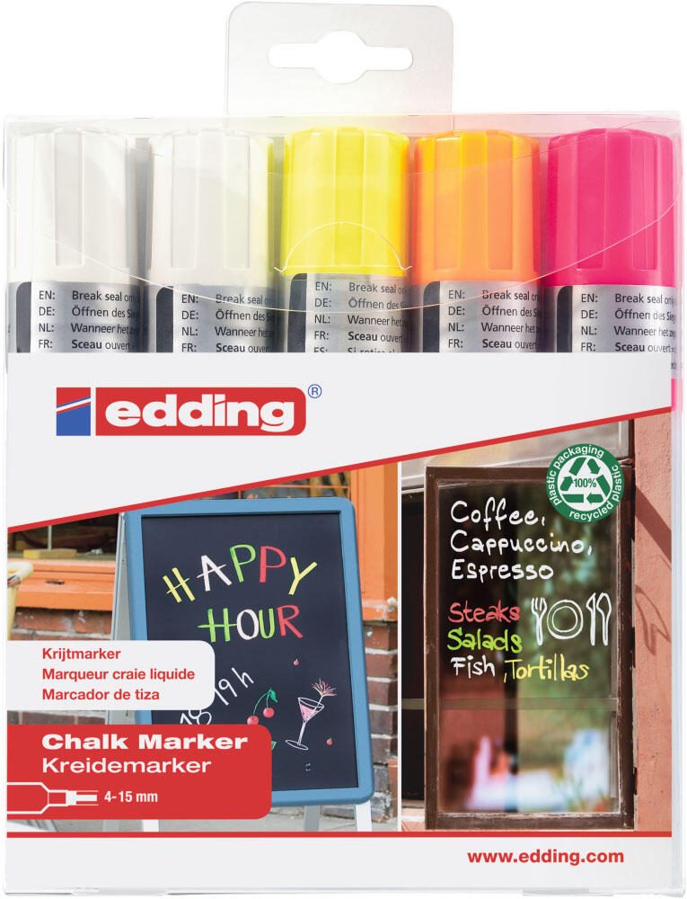 edding 4090 Kreidemarker 4.0 - 15.0 mm Mehrfarbig