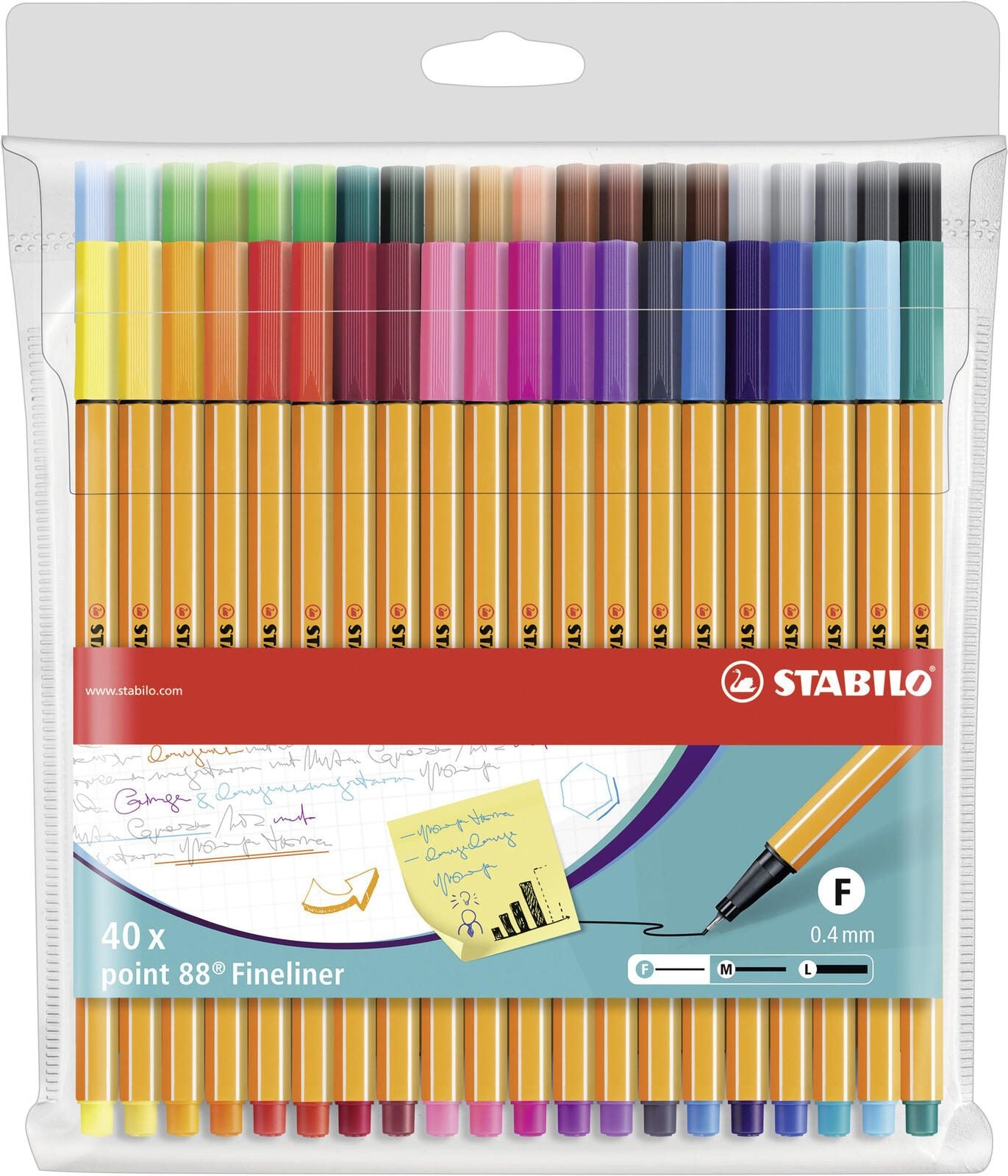STABILO Point 88 Fineliner 0.4 mm Mehrfarbig