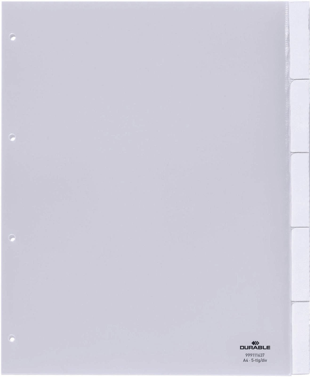 DURABLE Ordnerregister Vollformat, Überbreite blanko DIN A4