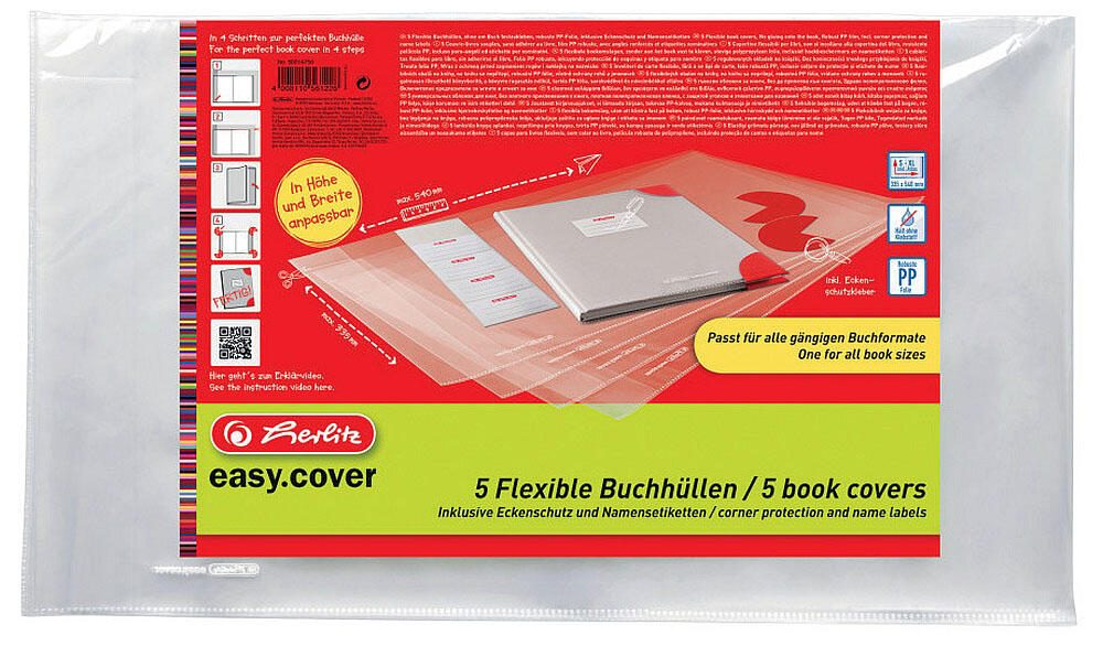 herlitz Buchumschläge 54,0 x 33,5 cm DIN A4