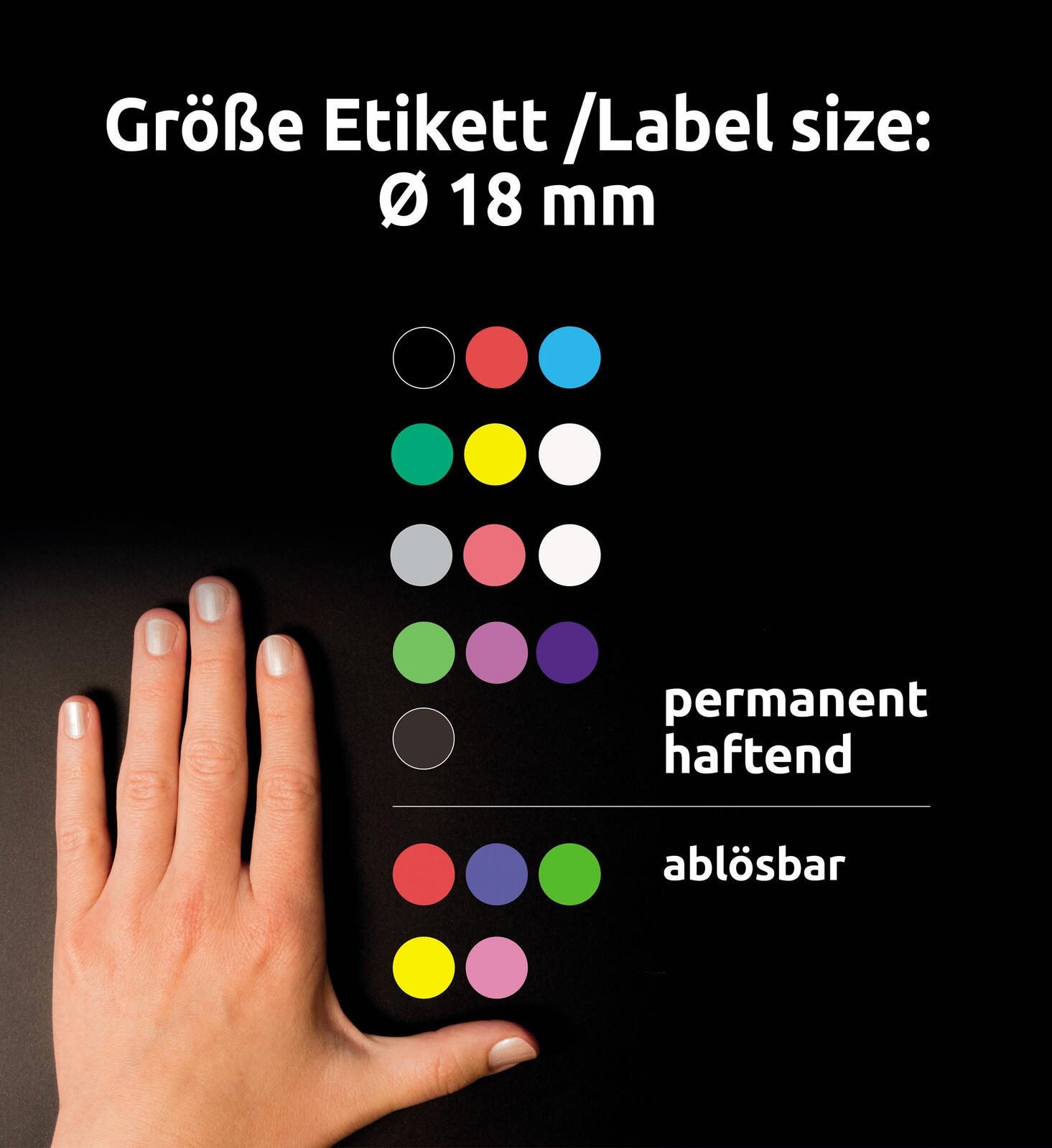 AVERY Zweckform Klebepunkte Ø 18,0 mm leuchtgrün