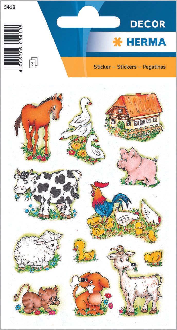 HERMA Aufkleber Bauernhoftiere