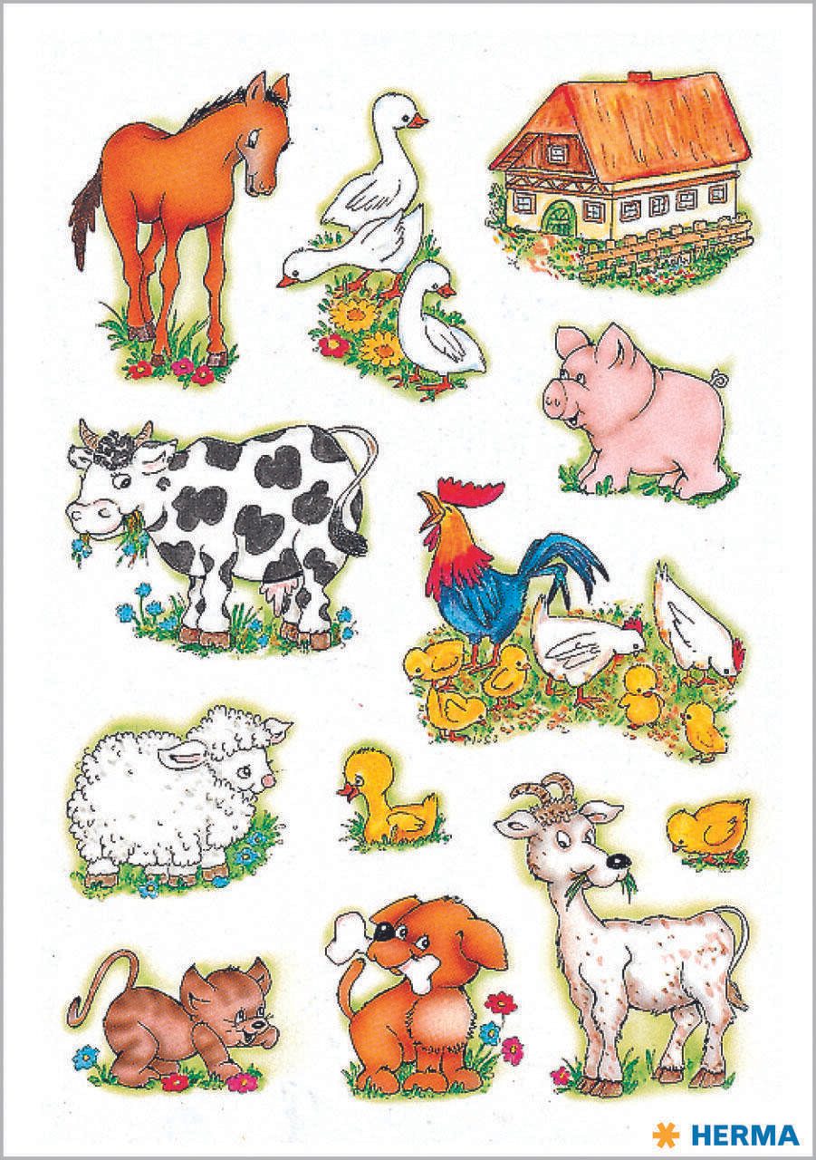 HERMA Aufkleber Bauernhoftiere