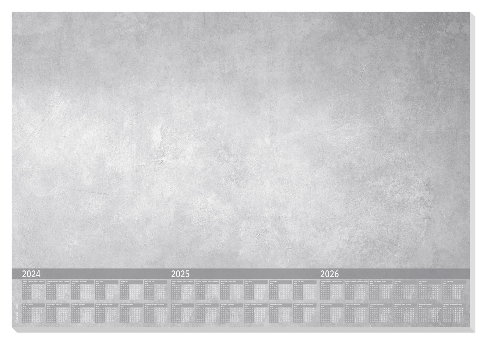 SIGEL Schreibtischunterlage 59,5 x 41,0 cm grau