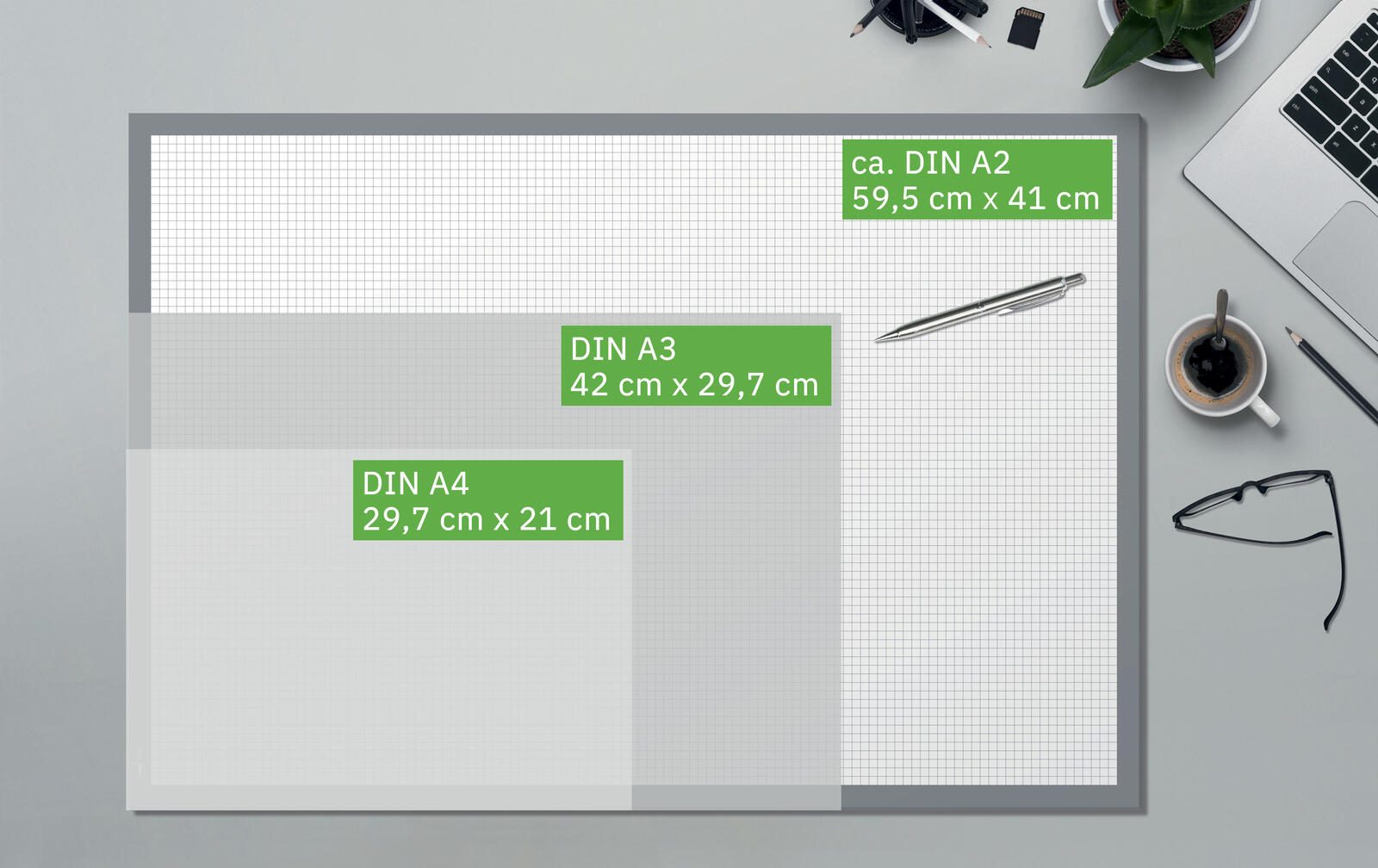 SIGEL Schreibtischunterlage 59,5 x 41,0 cm grau