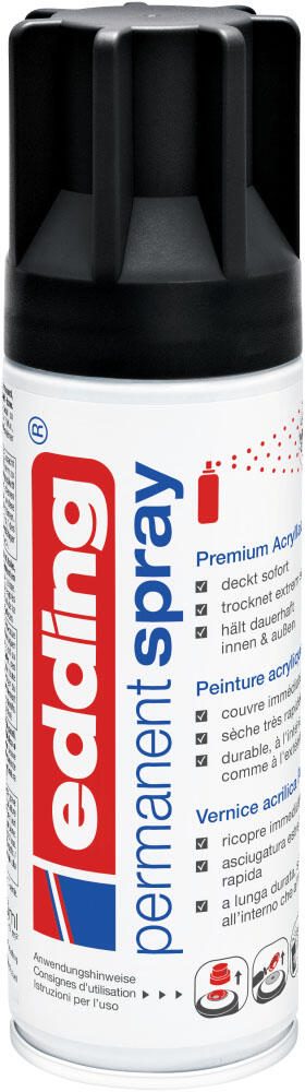 edding Acrylspray Sprühfarbe tiefschwarz matt