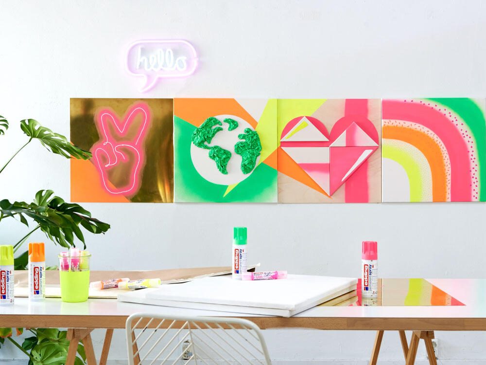 edding Acrylspray Sprühfarbe neongrün matt