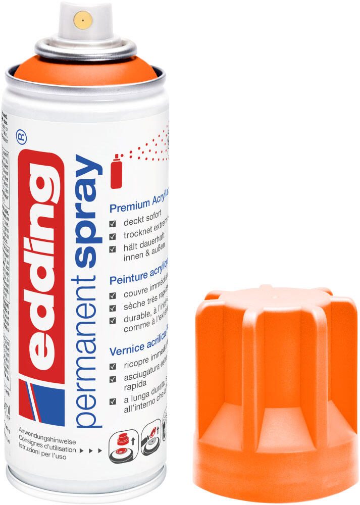 edding Acrylspray Sprühfarbe neonorange matt