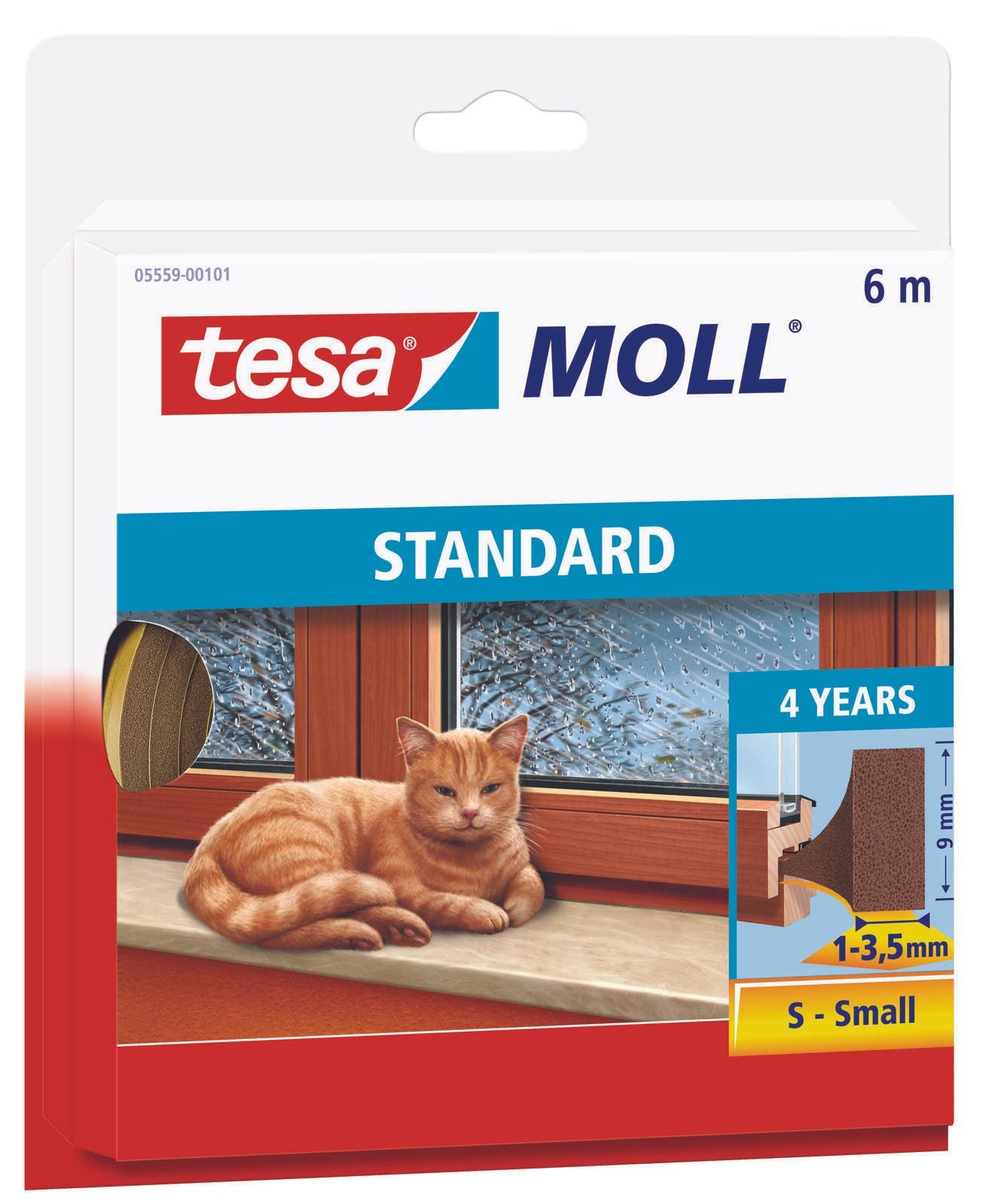 tesa Dichtungsbänder tesamoll I-Profil 9 mm x 6 m braun