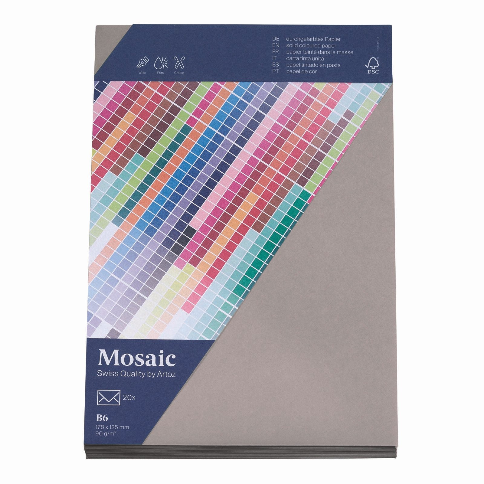 artoz Briefumschläge DIN B6 ohne Fenster nassklebend