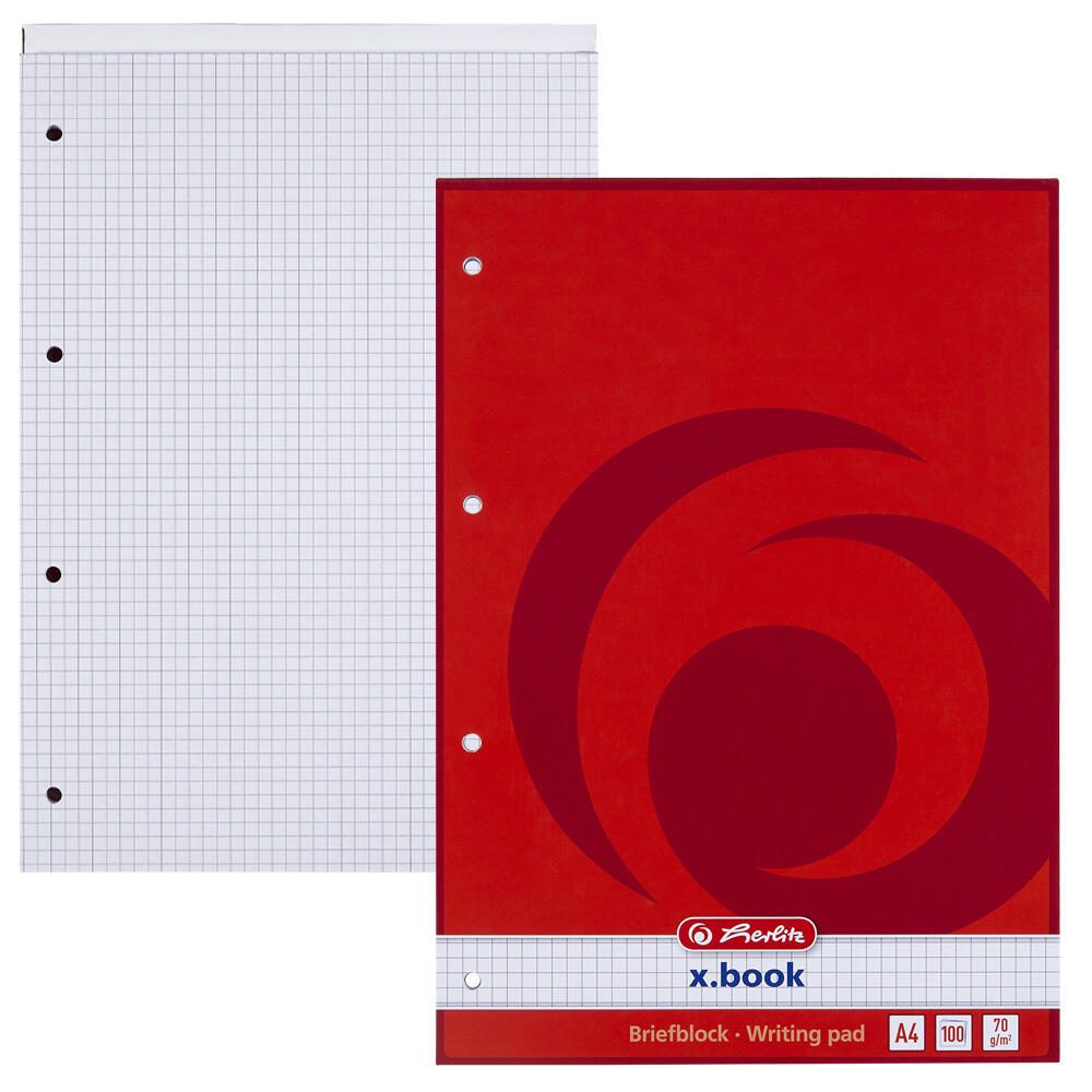 herlitz Briefblock DIN A4 kariert