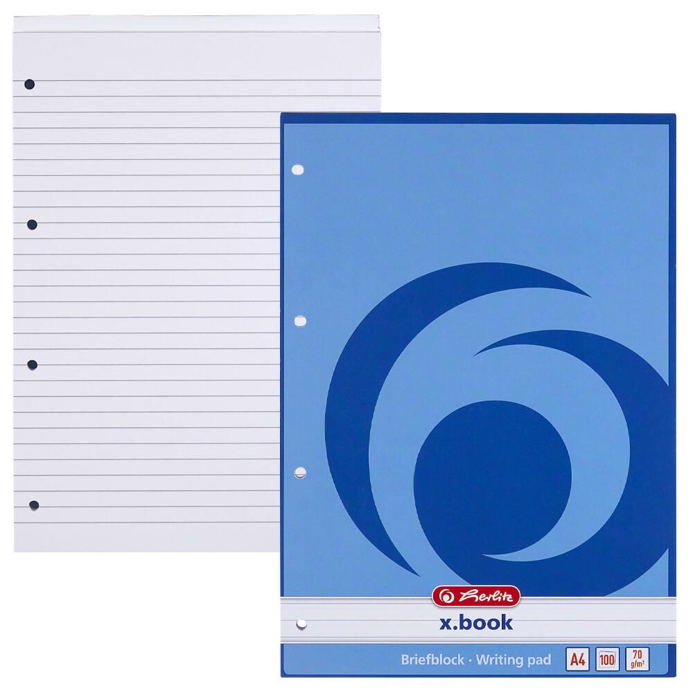 herlitz Briefblock DIN A4 liniert