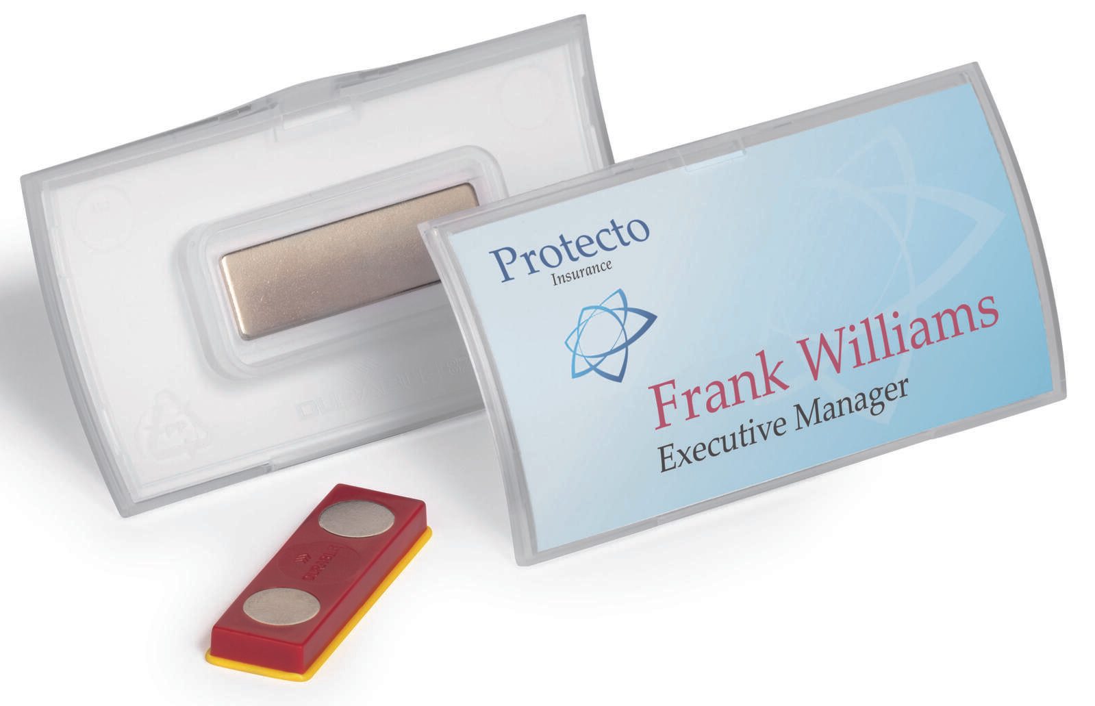DURABLE Namensschilder transparent 4 cm x 7.5 cm