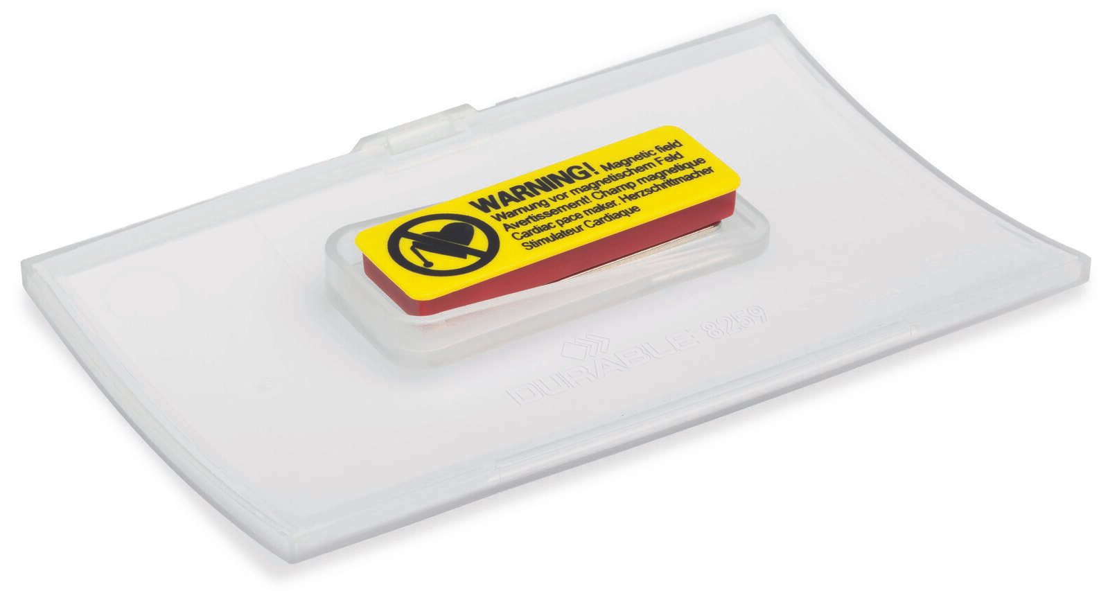 DURABLE Namensschilder transparent 4 cm x 7.5 cm