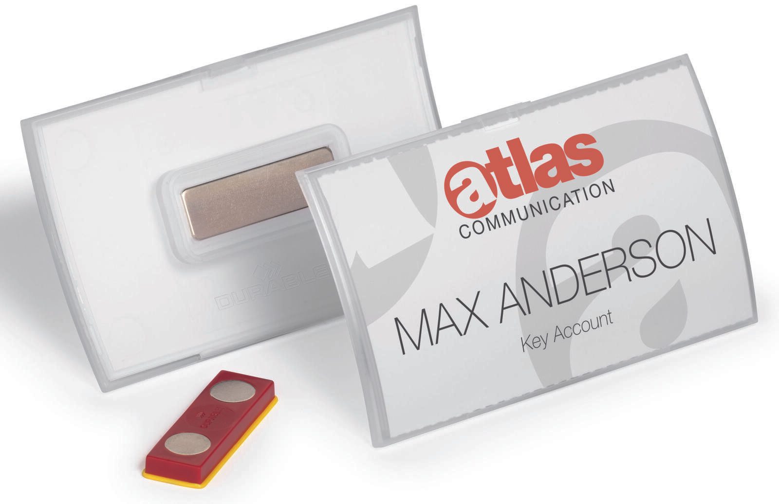 DURABLE Namensschilder transparent 9 cm x 5.4 cm