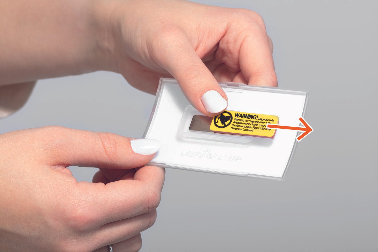 DURABLE Namensschilder transparent 9 cm x 5.4 cm