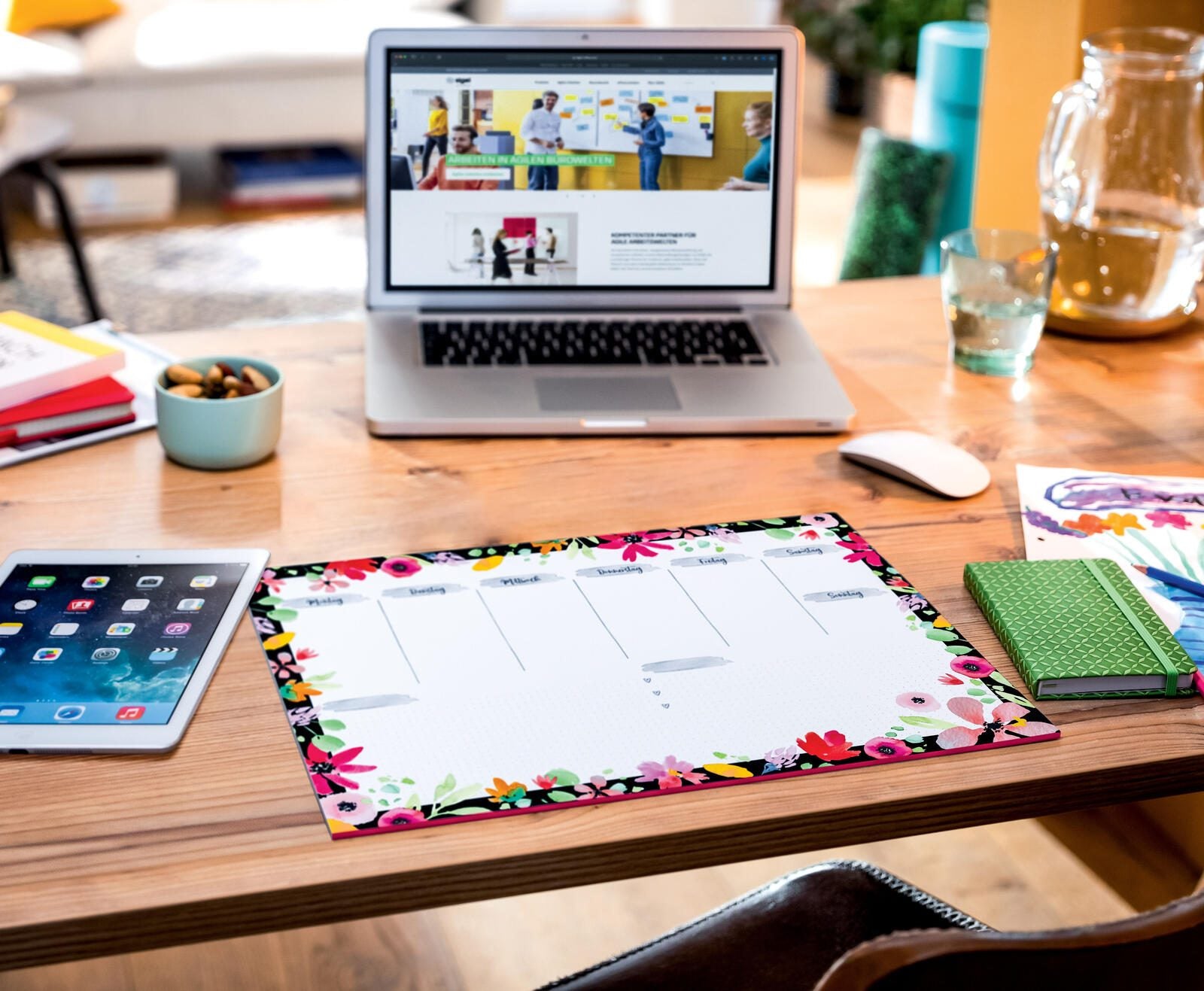 SIGEL Schreibtischunterlage 42,0 x 29,7 cm weiß/bunt