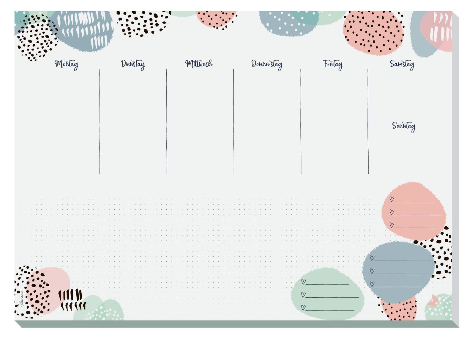 SIGEL Schreibtischunterlage 42,0 x 29,7 cm weiß/bunt