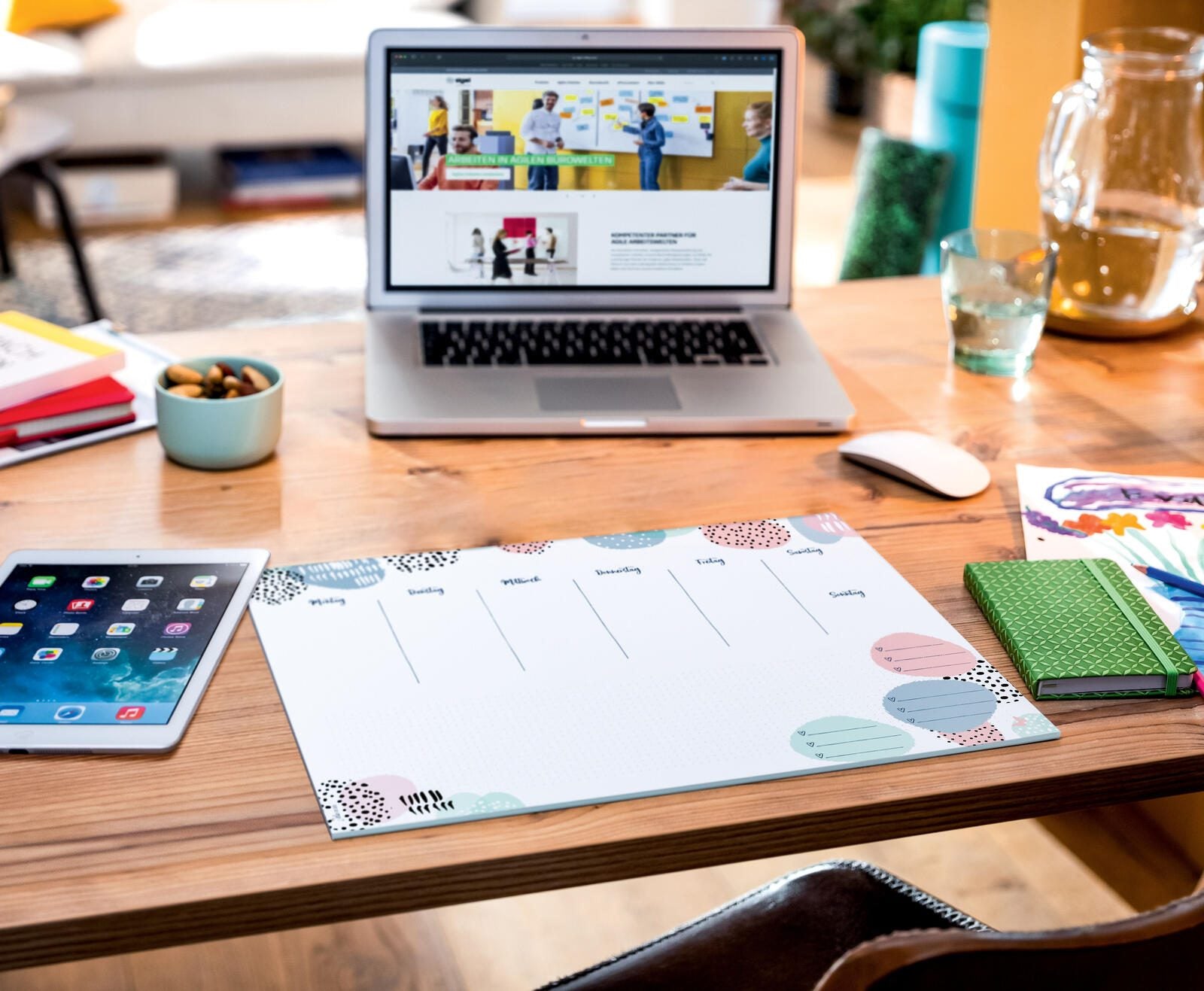 SIGEL Schreibtischunterlage 42,0 x 29,7 cm weiß/bunt