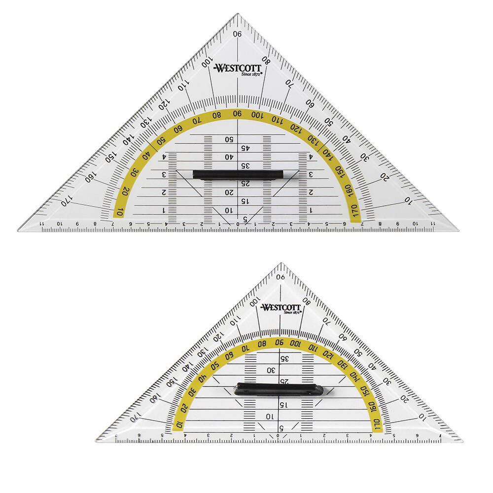 WESTCOTT Geometrie-Dreieck mit Griff 16,0 cm