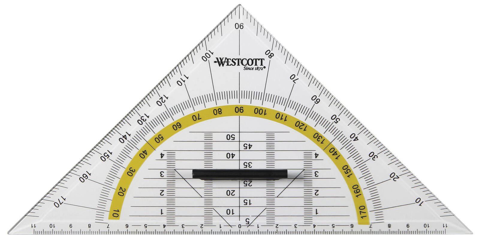 WESTCOTT Geometrie-Dreieck mit Griff 25,0 cm