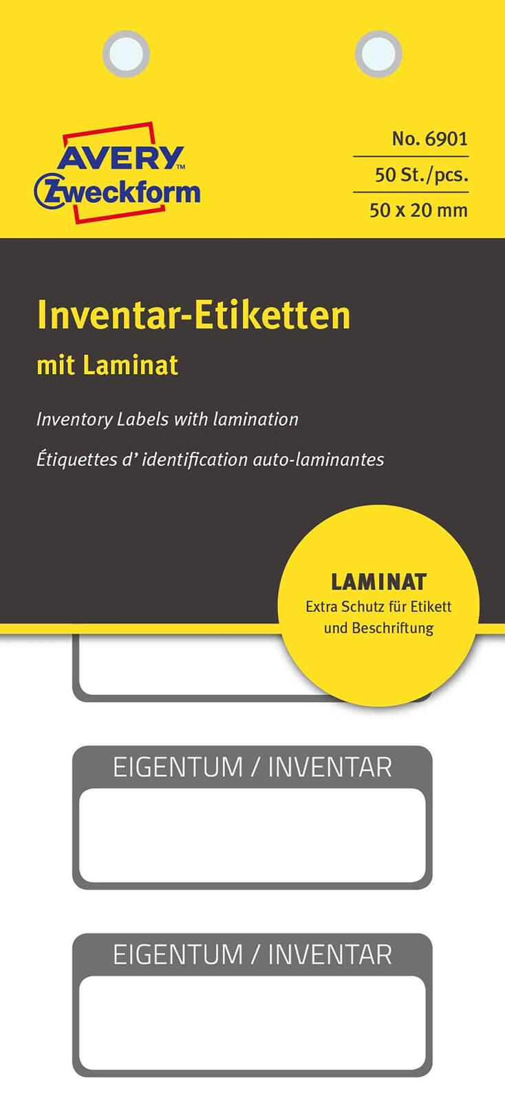 AVERY Zweckform Inventaretiketten 50,0 x 20,0 mm