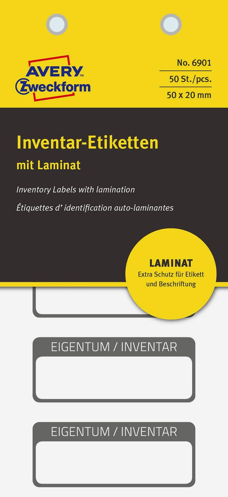 AVERY Zweckform Inventaretiketten 50,0 x 20,0 mm