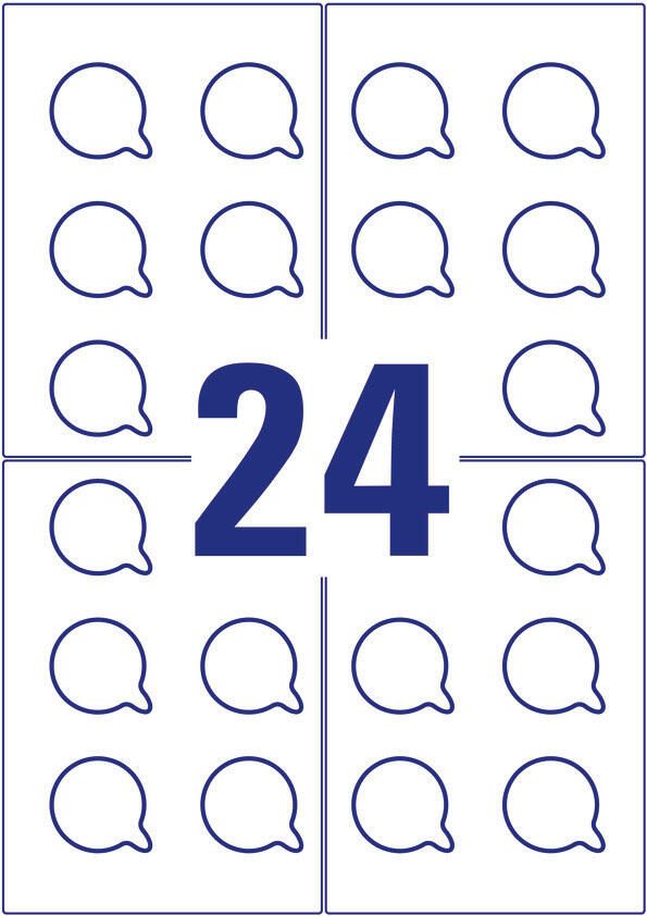 AVERY Zweckform Prüfplaketten 30,0 x 30,0 mm