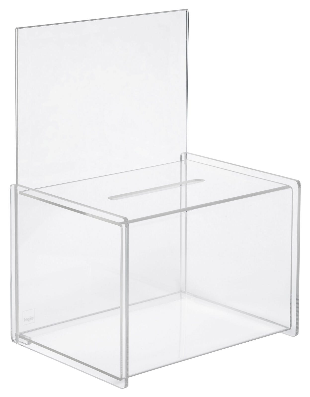 B-WARE SIGEL glasklar Spendenbox DIN A4