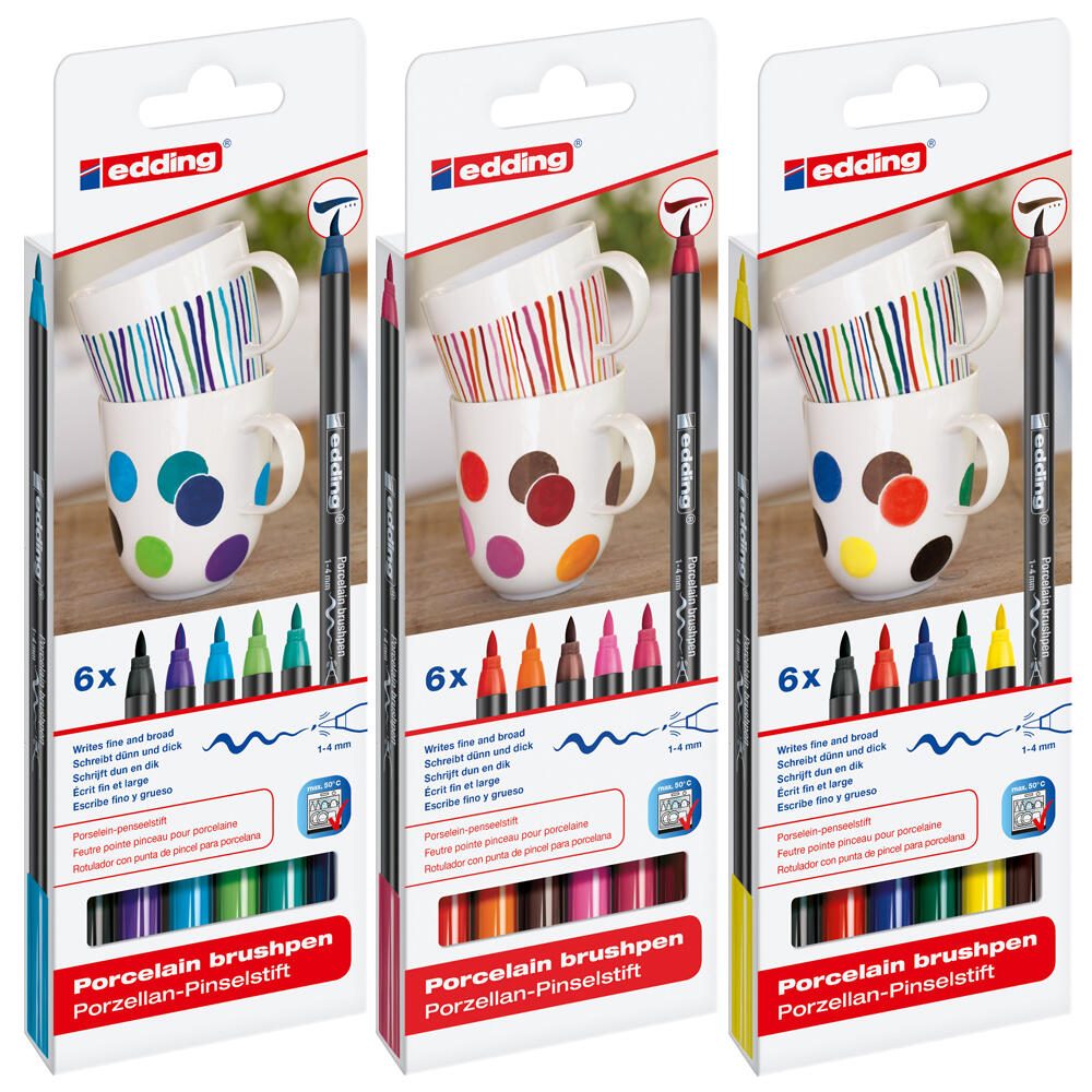 edding Family Porzellanstifte 1.0 - 4.0 mm Mehrfarbig